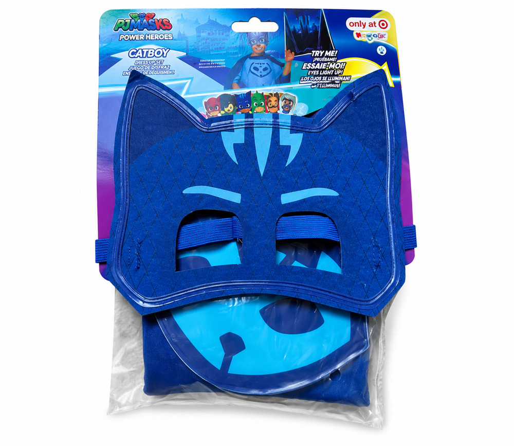 PJ Masks Catboy Dress-Up Set Cape & Light-Up Mask Kids Costume One Size